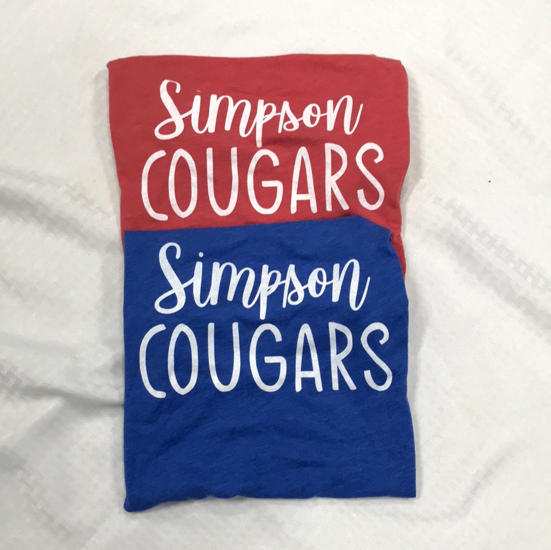 Cross Country T-Shirt White Simpson Academy Front