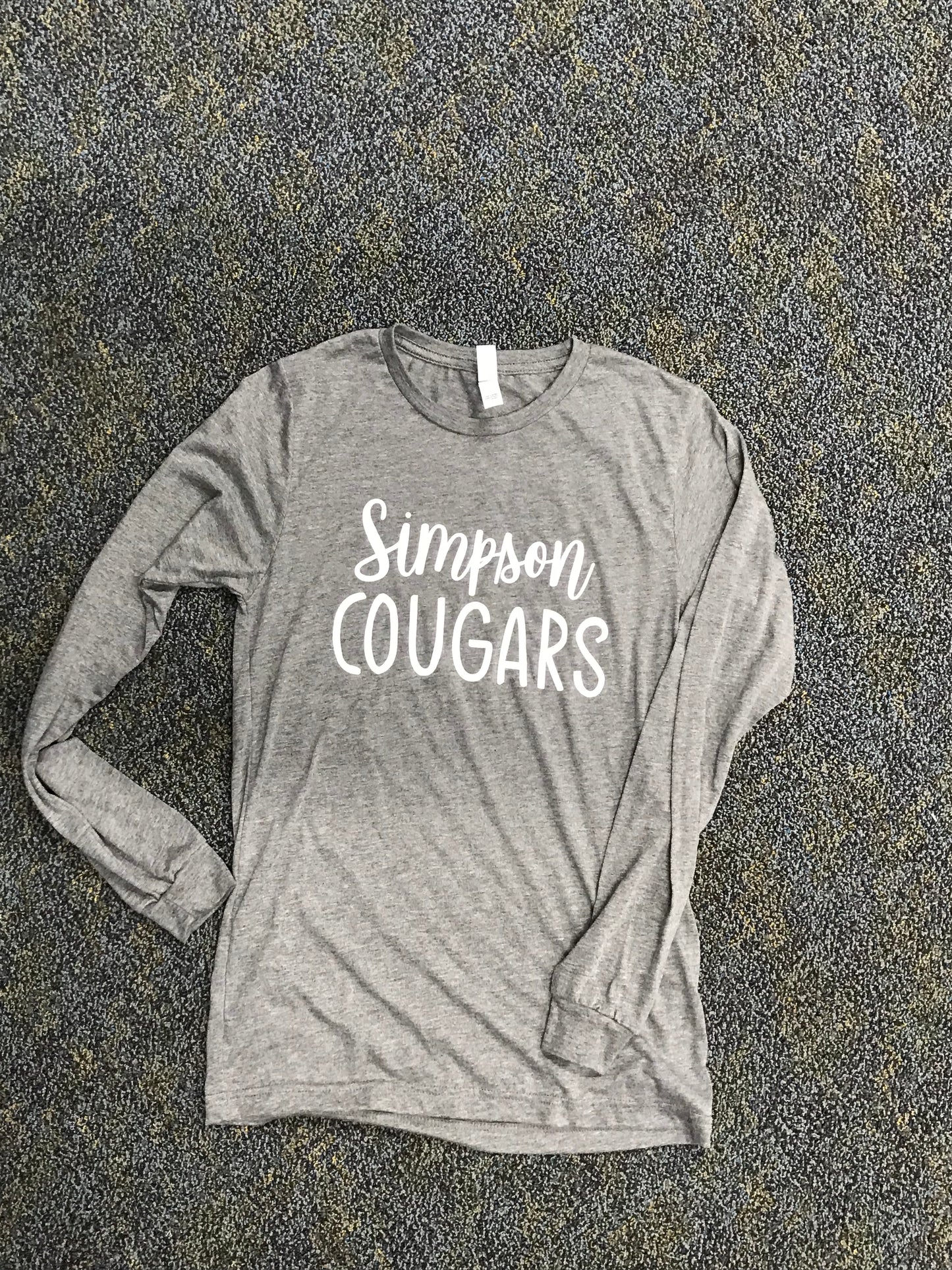 Cross Country Long Sleeve White Simpson Academy Front