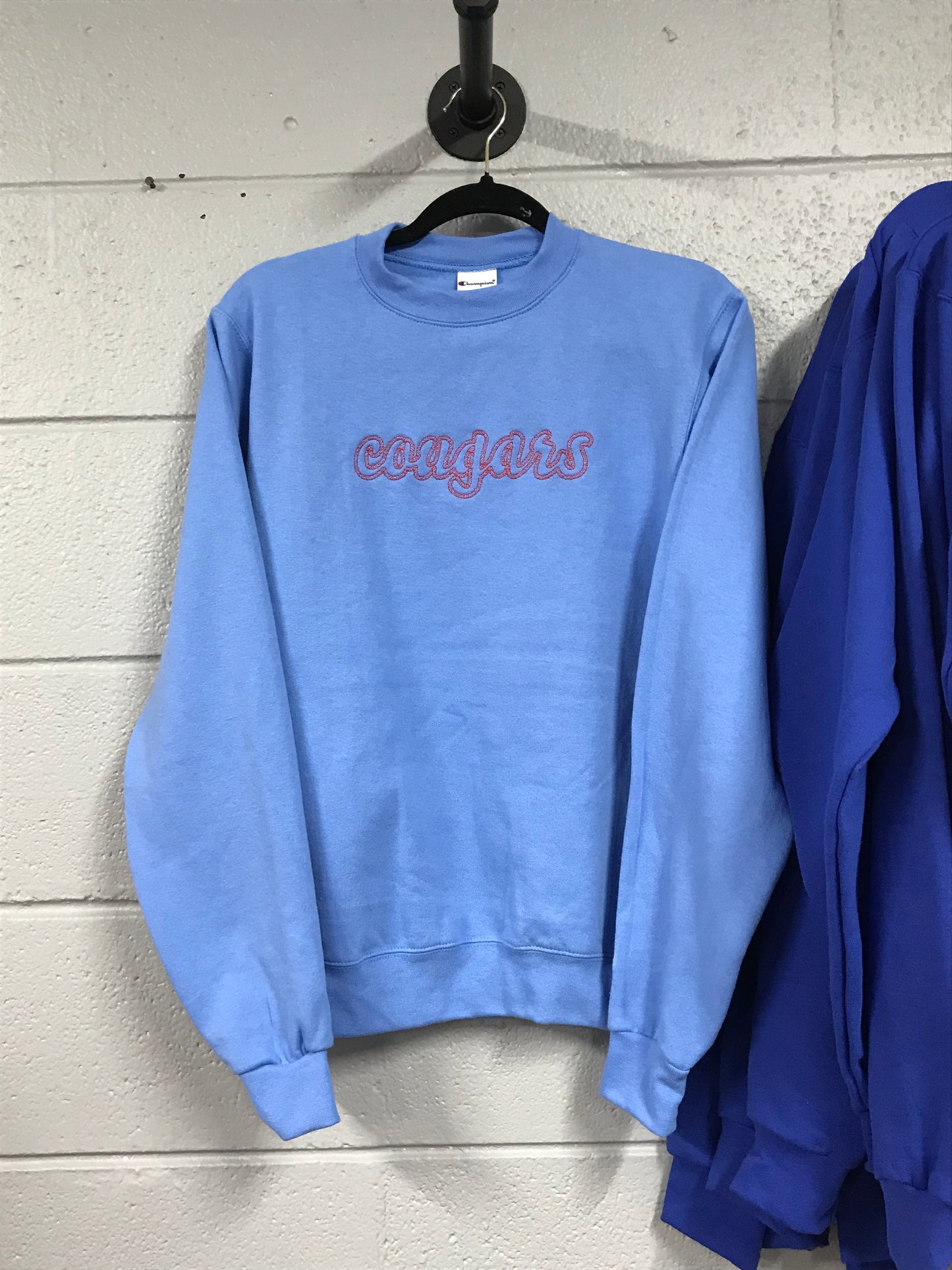 Powder Blue Red Stitched Cougars