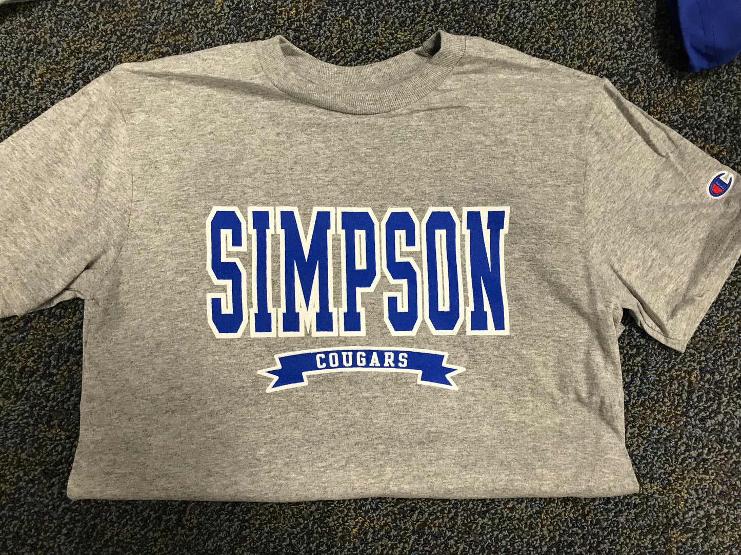 Youth Grey SS BLUE Simpson Cougars