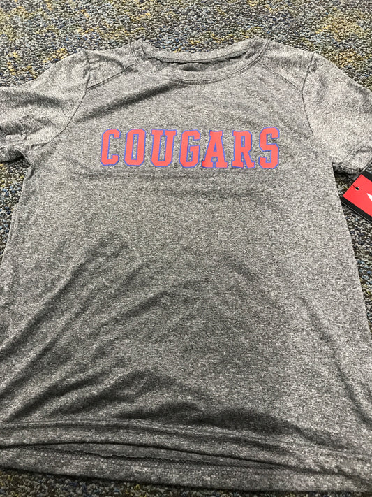 Youth Grey SS Red Cougars