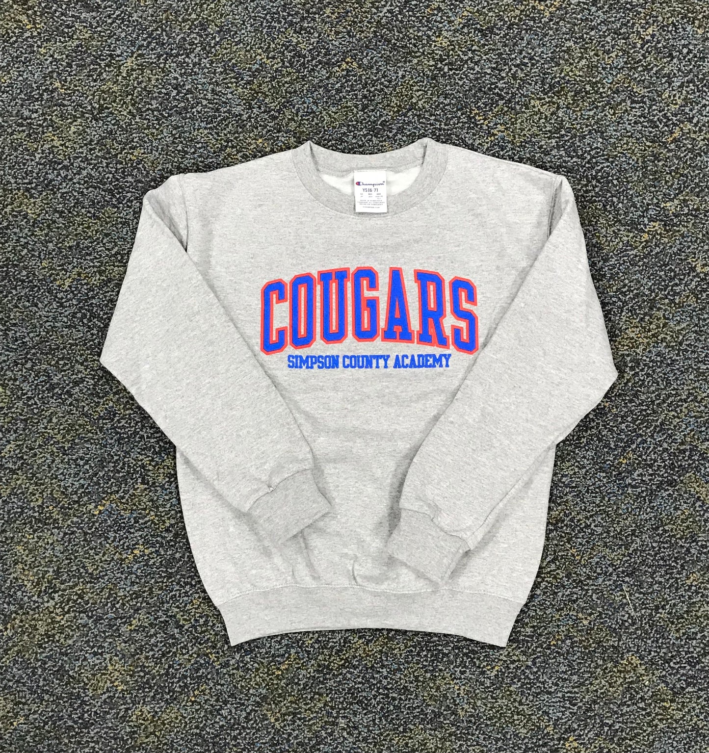 Blue and Grey Cougars Crew Necks