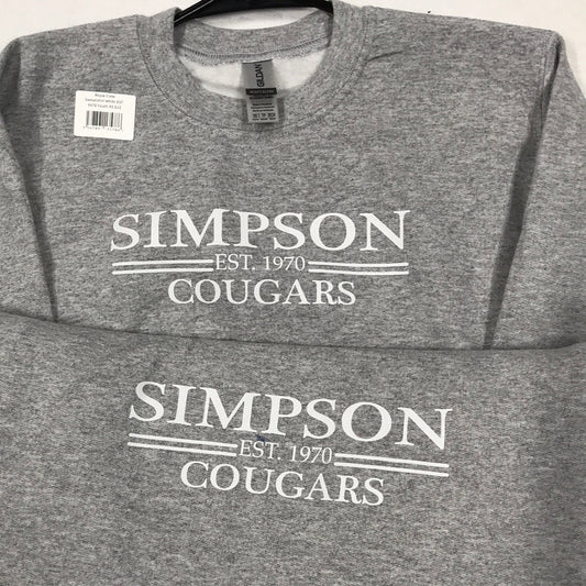 Grey Crew Sweatshirt White EST. 1970 Youth