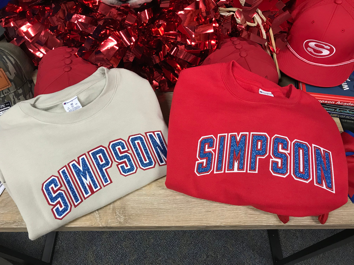 Simpson Blue Sparkles Crewnecks