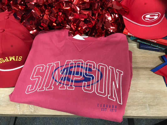 Cranberry White Simpson Crewnecks