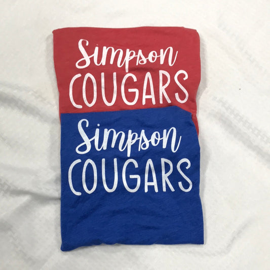 Cross Country T-Shirt White Simpson Academy Front