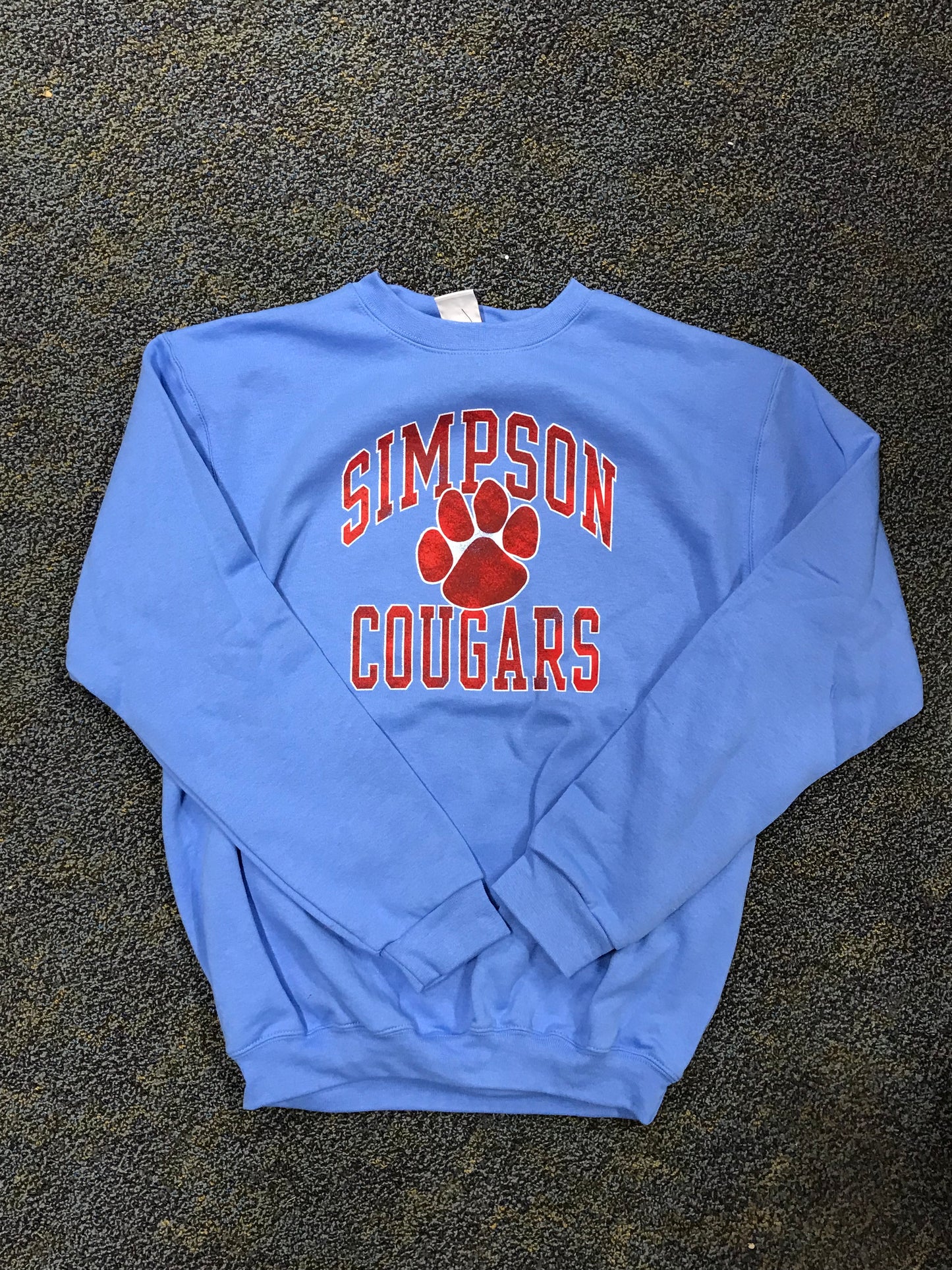Blue Simpson Cougars Crewneck