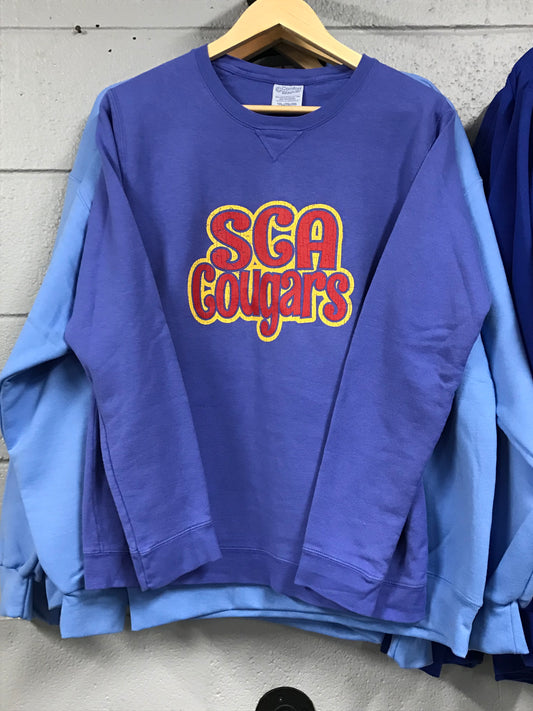 Youth Red SCA Couars Blue Crewneck