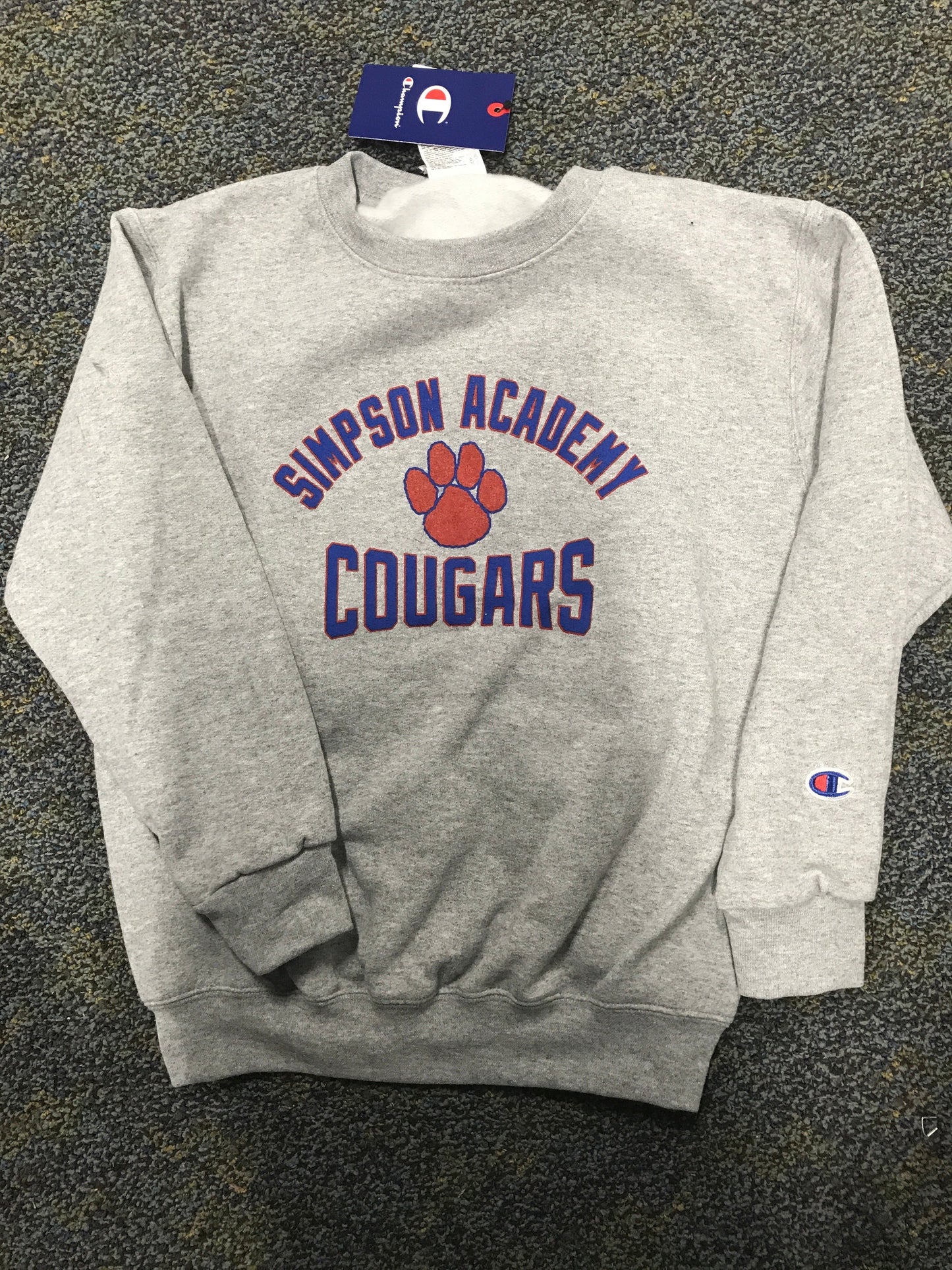 Grey Youth Crew Blue outline red